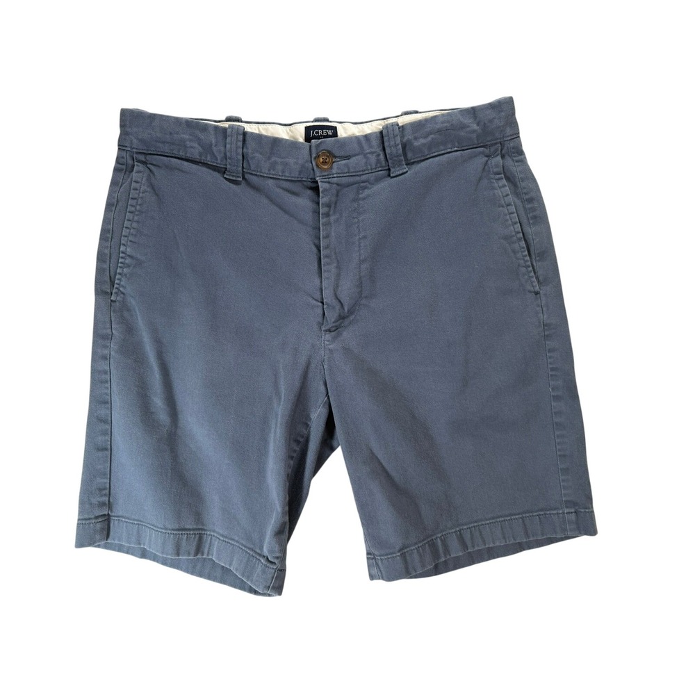 J.Crew‎ Mens 9 Inch Inseam Stretch Chino Shorts Blue Gray Size 31 H5020